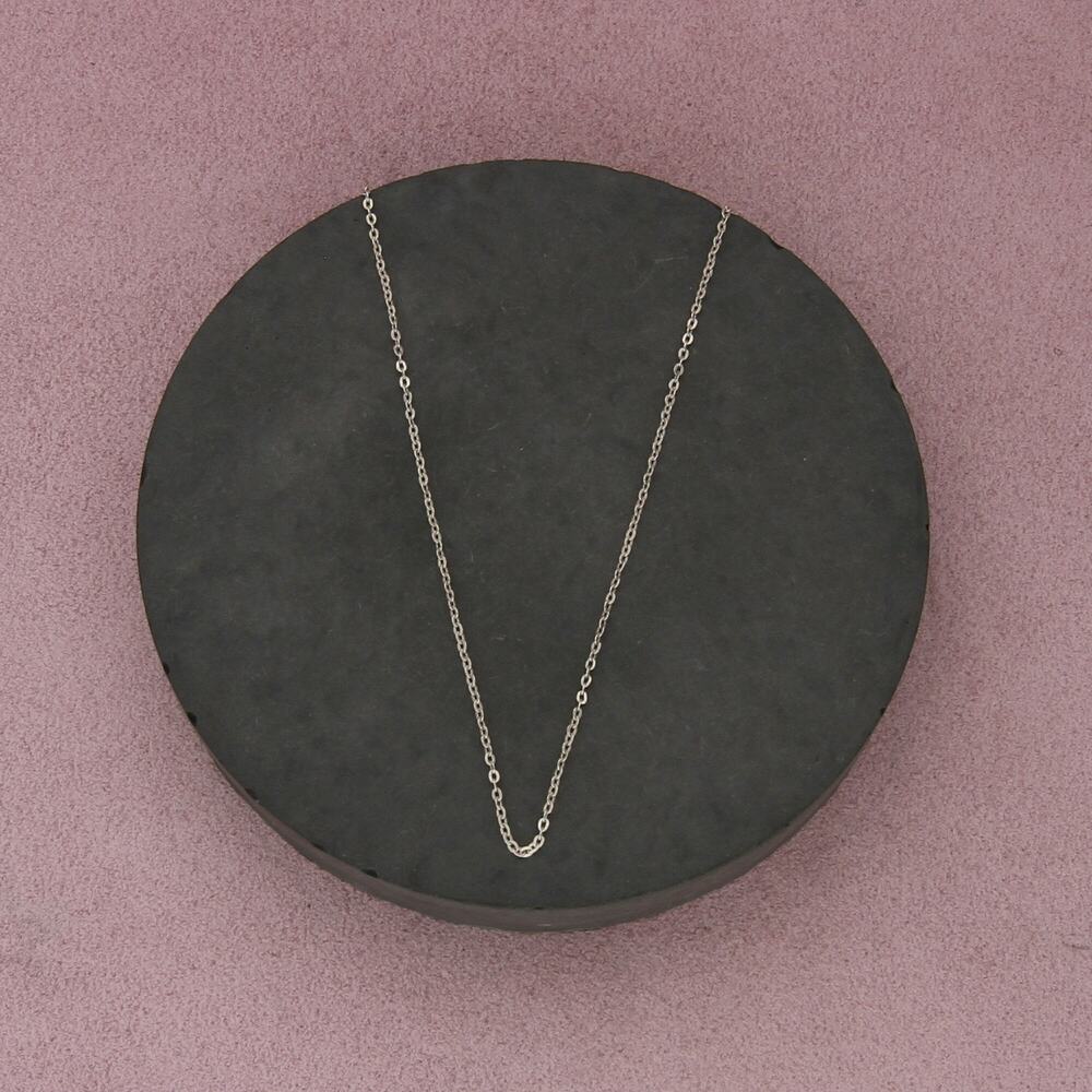 sterling silver 1mm cable chain necklace size 19in
